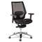 ALERA Alera K8 Series Ergonomic Multifunction Mesh Chair, Aluminum Base/Frame, Black