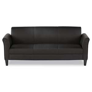 ALERA Alera Reception Lounge Furniture, 3-Cushion Sofa, 77w x 31-1/2d x 32h, Black