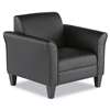 ALERA Alera Reception Lounge Series Club Chair, Black/Black Leather