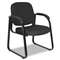 ALERA Alera Reception Lounge Series Sled Base Guest Chair, Black Fabric