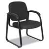 ALERA Alera Reception Lounge Series Sled Base Guest Chair, Black Fabric