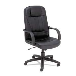 ALERA Alera Sparis Series Executive High-Back Swivel/Tilt Chair, Leather, Black