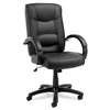 ALERA Alera Strada Series High-Back Swivel/Tilt Chair, Black Top-Grain Leather