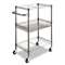 ALERA Three-Tier Wire Rolling Cart, 28w x 16d x 39h, Black Anthracite