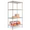 ALERA Industrial Heavy Duty Wire Shelving Starter Kit, 4-Shelf, 36w x 24d x 72h,Silver