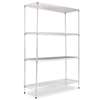 ALERA Industrial Heavy-Duty Wire Shelving Starter Kit, 4-Shelf, 48w x 18d x 72h,Silver