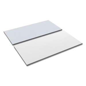 ALERA Reversible Laminate Table Top, Rectangular, 59 1/2w x 23 5/8d, White/Gray