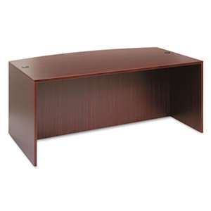 ALERA Alera Valencia Bow Front Desk Shell, 71w x 35 1/2d to 41 3/8d x 29 5/8h Mahogany