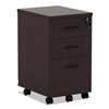 ALERA Alera Valencia Mobile B/B/F Pedestal File, 15 7/8w x 20 1/2d x 28 3/8h Mahogany