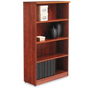 ALERA Alera Valencia Series Bookcase, Four-Shelf, 31 3/4w x 14d x 55h, Medium Cherry