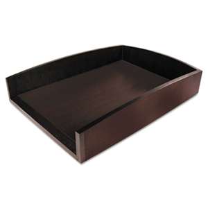 ARTISTIC LLC Eco-Friendly Bamboo Curves Letter Tray, Letter, Espresso Brown