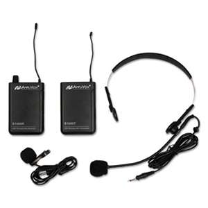 AMPLIVOX PORTABLE SOUND SYS. Wireless Lapel and Headset Microphone Kit