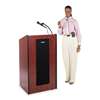 AMPLIVOX PORTABLE SOUND SYS. Presidential Plus Wireless Lectern, 25-1/2w x 20-1/2d x 46-1/2h, Mahogany