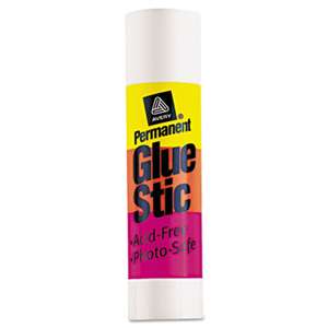 AVERY-DENNISON Permanent Glue Stics, White Application, 1.27 oz, Stick