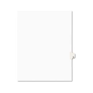 AVERY-DENNISON Avery-Style Legal Exhibit Side Tab Divider, Title: 17, Letter, White, 25/Pack