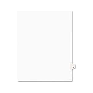 AVERY-DENNISON Avery-Style Legal Exhibit Side Tab Divider, Title: 21, Letter, White, 25/Pack