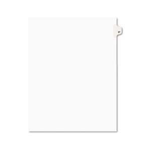 AVERY-DENNISON Avery-Style Legal Exhibit Side Tab Divider, Title: 27, Letter, White, 25/Pack