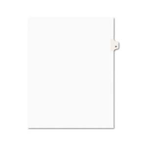 AVERY-DENNISON Avery-Style Legal Exhibit Side Tab Divider, Title: 31, Letter, White, 25/Pack
