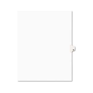 AVERY-DENNISON Avery-Style Legal Exhibit Side Tab Divider, Title: 39, Letter, White, 25/Pack