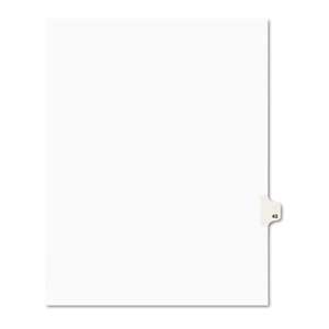 AVERY-DENNISON Avery-Style Legal Exhibit Side Tab Divider, Title: 43, Letter, White, 25/Pack