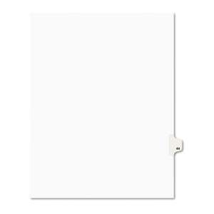 AVERY-DENNISON Avery-Style Legal Exhibit Side Tab Divider, Title: 44, Letter, White, 25/Pack