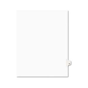AVERY-DENNISON Avery-Style Legal Exhibit Side Tab Divider, Title: 71, Letter, White, 25/Pack