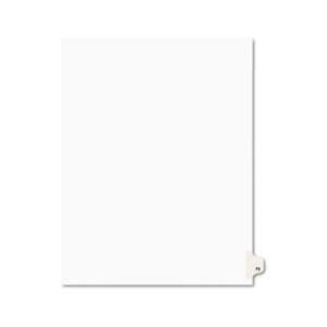 AVERY-DENNISON Avery-Style Legal Exhibit Side Tab Divider, Title: 75, Letter, White, 25/Pack