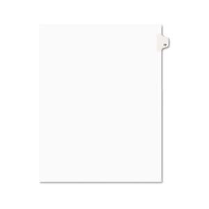 AVERY-DENNISON Avery-Style Legal Exhibit Side Tab Divider, Title: 77, Letter, White, 25/Pack