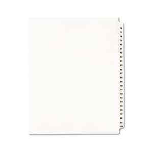 AVERY-DENNISON Avery-Style Legal Exhibit Side Tab Divider, Title: 76-100, Letter, White