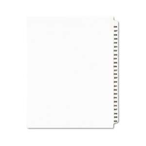 AVERY-DENNISON Avery-Style Legal Exhibit Side Tab Divider, Title: 226-250, Letter, White