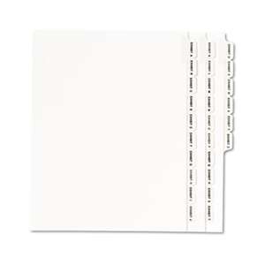 AVERY-DENNISON Avery-Style Legal Exhibit Side Tab Divider, Title: Exhibit A-Z, Letter, White