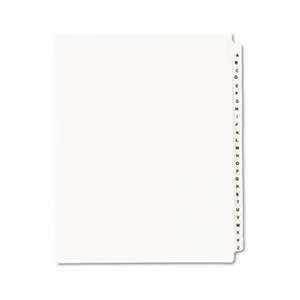 AVERY-DENNISON Avery-Style Legal Exhibit Side Tab Divider, Title: A-Z, Letter, White