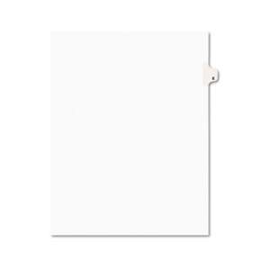 AVERY-DENNISON Avery-Style Legal Exhibit Side Tab Dividers, 1-Tab, Title E, Ltr, White, 25/PK