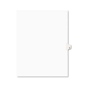 AVERY-DENNISON Avery-Style Legal Exhibit Side Tab Dividers, 1-Tab, Title O, Ltr, White, 25/PK