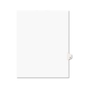 AVERY-DENNISON Avery-Style Legal Exhibit Side Tab Dividers, 1-Tab, Title S, Ltr, White, 25/PK