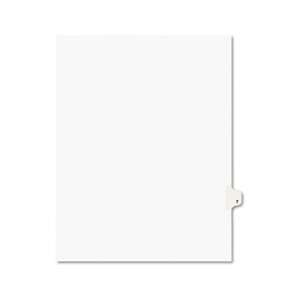 AVERY-DENNISON Avery-Style Legal Exhibit Side Tab Dividers, 1-Tab, Title T, Ltr, White, 25/PK