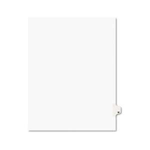 AVERY-DENNISON Avery-Style Legal Exhibit Side Tab Dividers, 1-Tab, Title W, Ltr, White, 25/PK