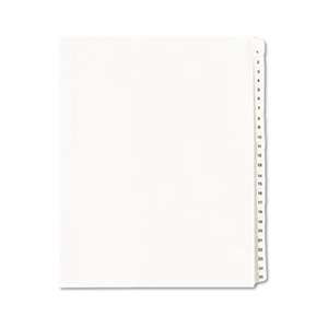 AVERY-DENNISON Allstate-Style Legal Exhibit Side Tab Dividers, 25-Tab, 1-25, Letter, White