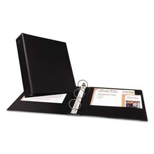AVERY-DENNISON Economy Non-View Binder with Round Rings, 11 x 8 1/2, 2" Capacity, Black