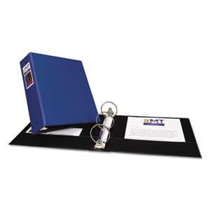 AVERY-DENNISON Economy Non-View Binder with Round Rings, 11 x 8 1/2, 3" Capacity, Blue