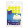 AVERY-DENNISON Printable Removable Color-Coding Labels, 3/4" dia, Neon Yellow, 1008/Pack