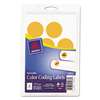 AVERY-DENNISON Printable Removable Color-Coding Labels, 1 1/4" dia, Neon Orange, 400/Pack