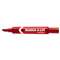 AVERY-DENNISON Regular Desk Style Permanent Marker, Chisel Tip, Red, Dozen