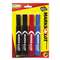 AVERY-DENNISON Regular Desk Style Permanent Marker, Chisel Tip, Assorted, 4/Set