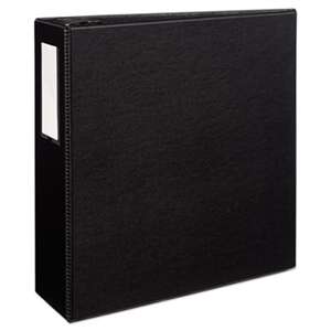 AVERY-DENNISON Durable Binder with Two Booster EZD Rings, 11 x 8 1/2, 4", Black