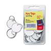 AVERY-DENNISON Card Stock Metal Rim Key Tags, 1 1/4 dia, White, 50/Pack