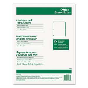 AVERY-DENNISON Preprinted Black Leather Tab Dividers, 25-Tab, Letter