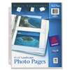 AVERY-DENNISON Photo Storage Pages for Four 4 x 6 Horizontal Photos, 3-Hole Punched, 10/Pack