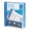 AVERY-DENNISON Flexible Round Ring Binder, 11 x 8 1/2, 1" Capacity, Blue