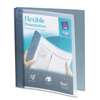 AVERY-DENNISON Flexible Round Ring Binder, 11 x 8 1/2, 1" Capacity, Gray